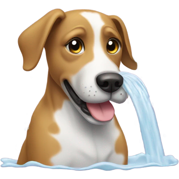 Dog taking a shower  emoji