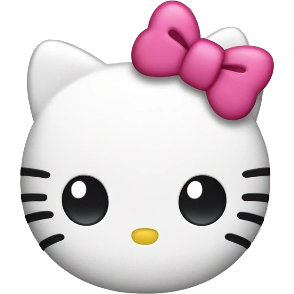 hello kitty with a bow emoji