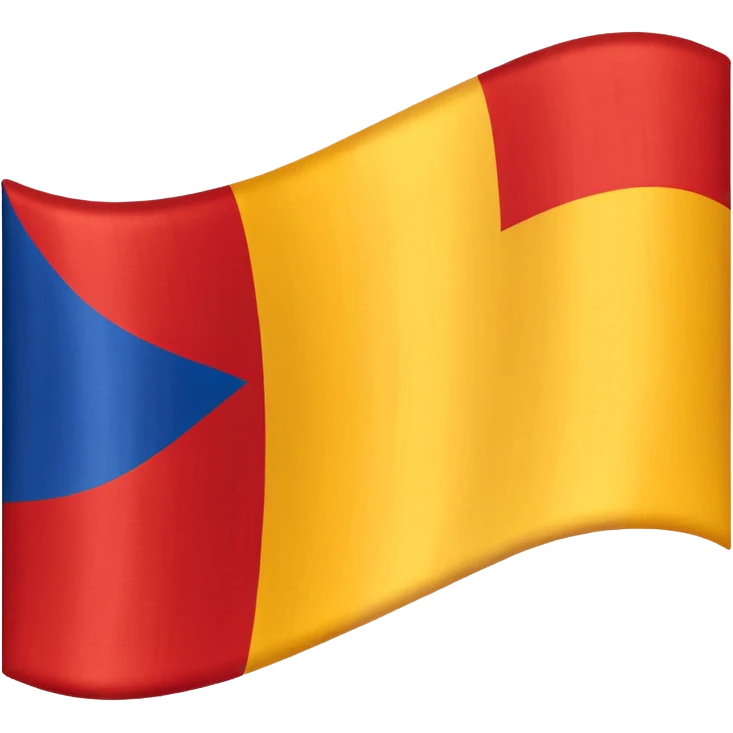 flag with three vertical bands of equal size, blue, red, and yellow emoji
