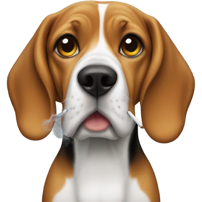 beagle smoking  emoji