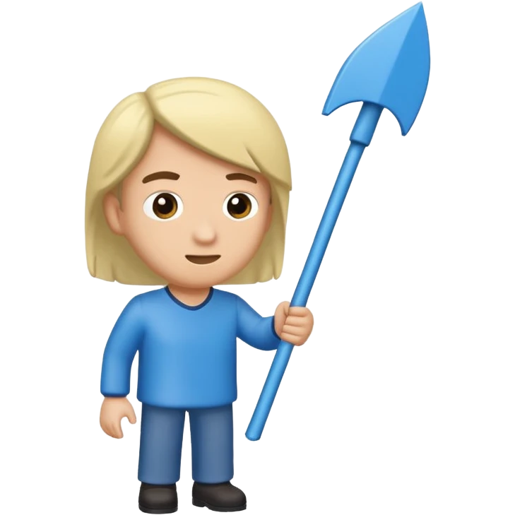 Un cuadrado azul con una flecha en medio emoji