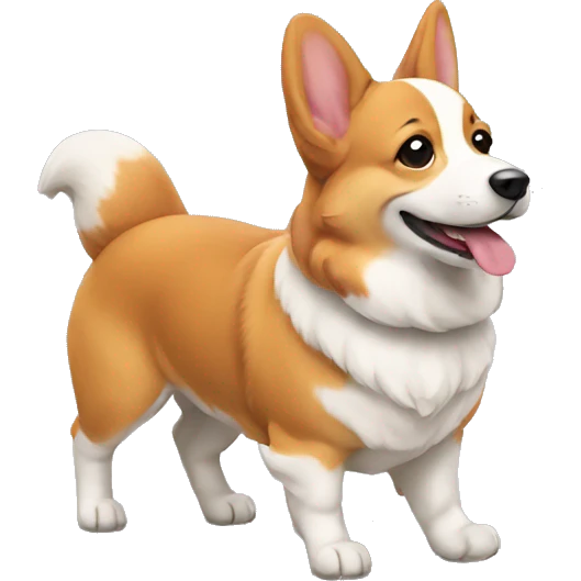 walking corgi emoji