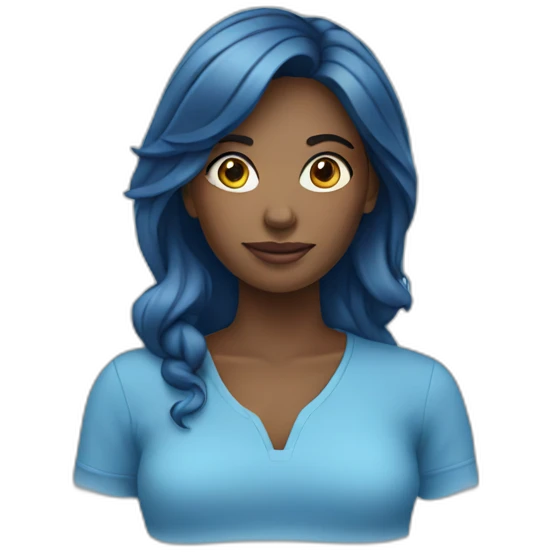 woman blue emoji