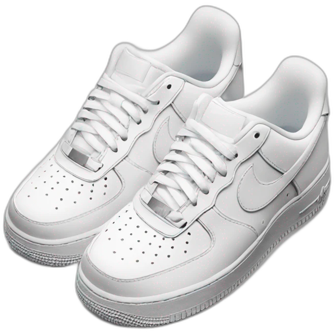 All white Nike Air Force 1 sneakers emoji