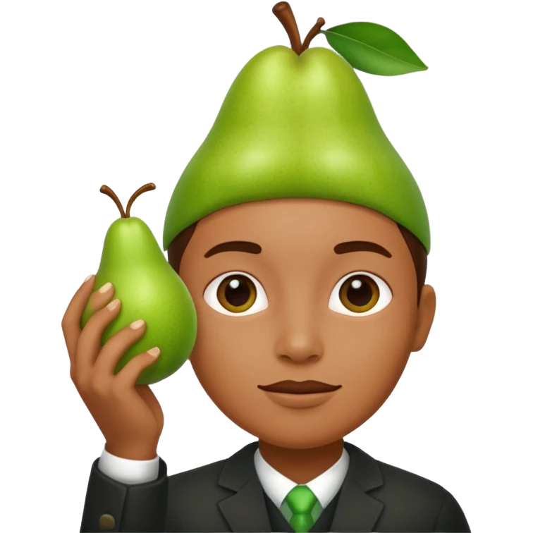 Birne mit schlappen in der Hand  emoji