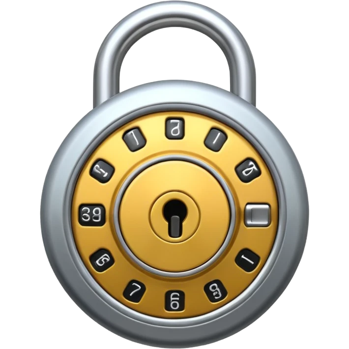 combination lock emoji