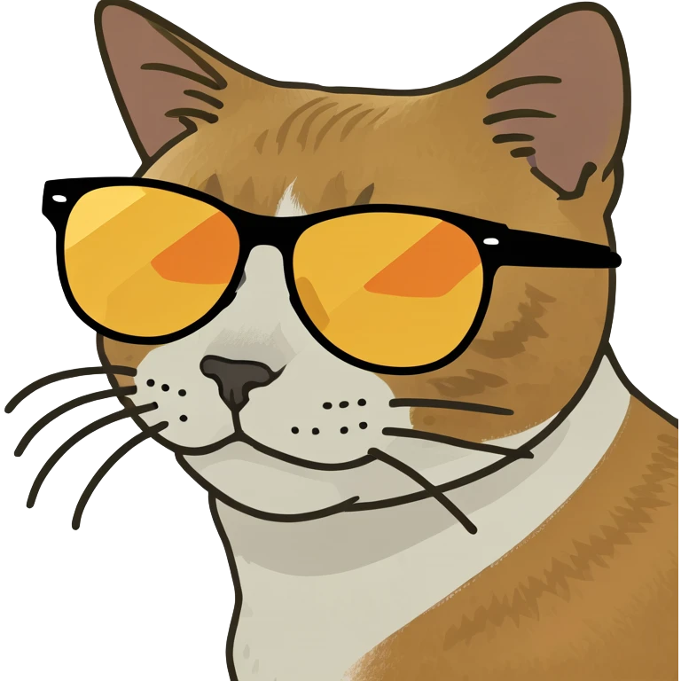 Cat with sunglasses emoji