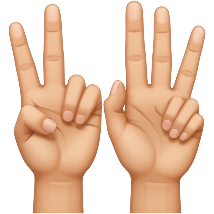 Le signe du rappeur Jul, avec les 2 mains: pouce sur le côté et index et majeur levés. Mis côte à côte, formant les lettres JUL emoji