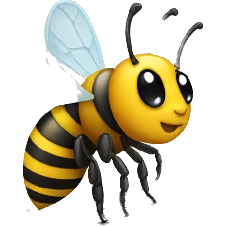 bee using laptop emoji