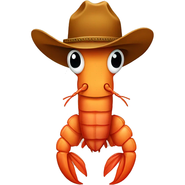 shrimp with cowboy hat emoji