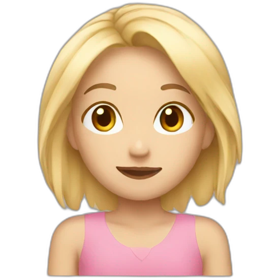 blonde girl falling in love emoji