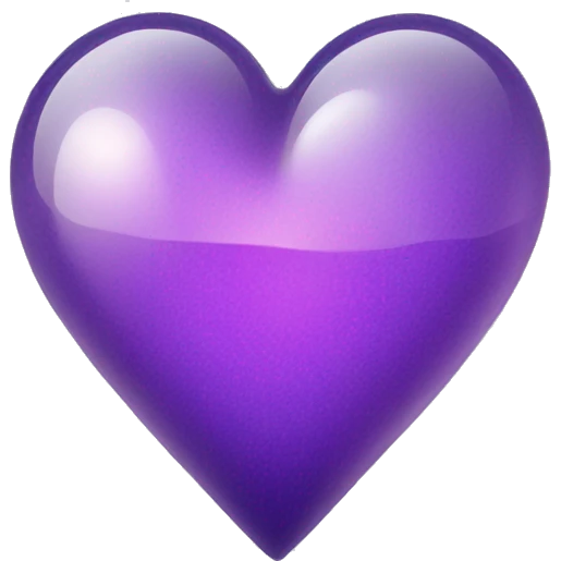 Glass heart emoji