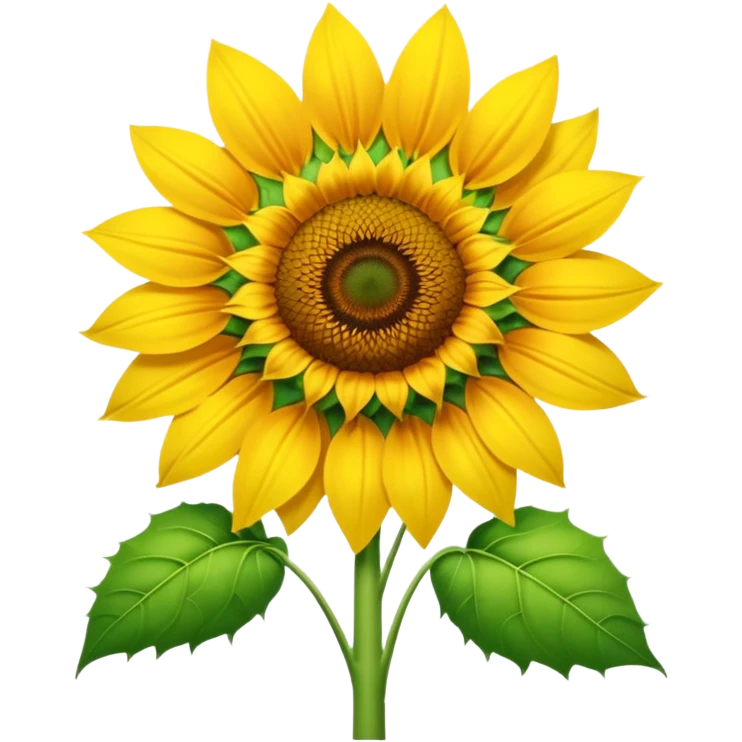 A bright, realistic sunflower with vivid yellow petals and a detailed center. The stem is extremely long, thin, and vibrant green, stretching vertically and occupying most of the image. Natural style, soft lighting, simple background to highlight the flower’s tall, slender shape. emoji