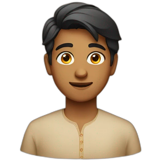 A 23 year old Indian boy wearing a kurta emoji