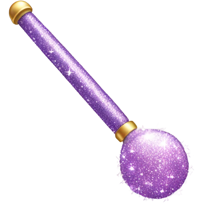 Sparkly lilac magic wand emoji