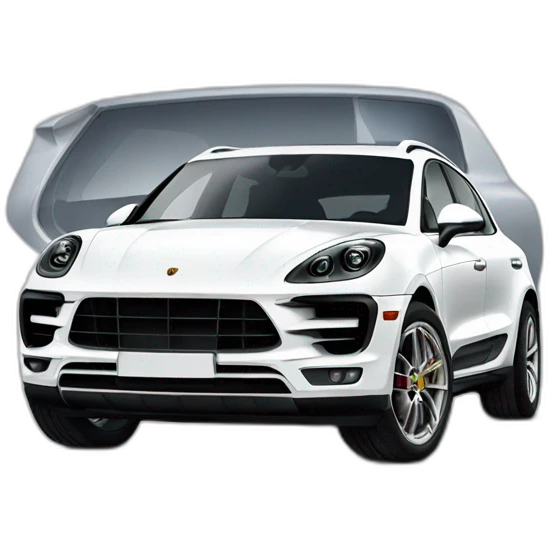 Porsche macan white turbo emoji