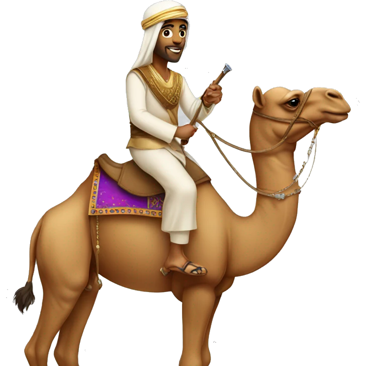 arabian prince on the camel emoji