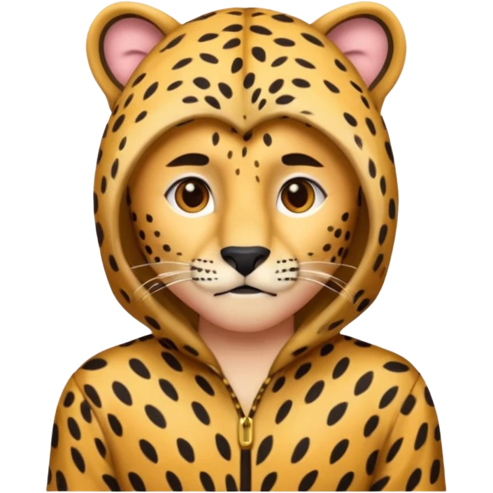 man fair in cheetah costume  emoji