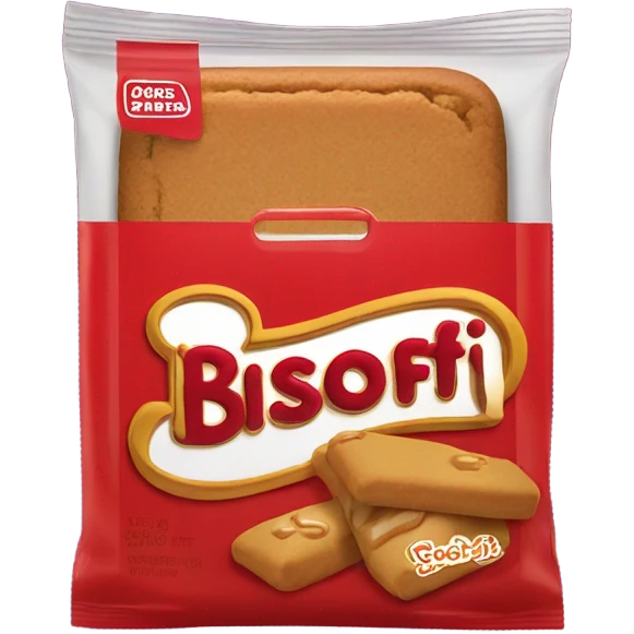 biscoff rectangle cookie in red package  emoji