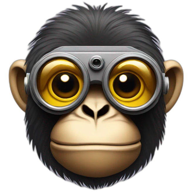 ape with camera goggles emoji