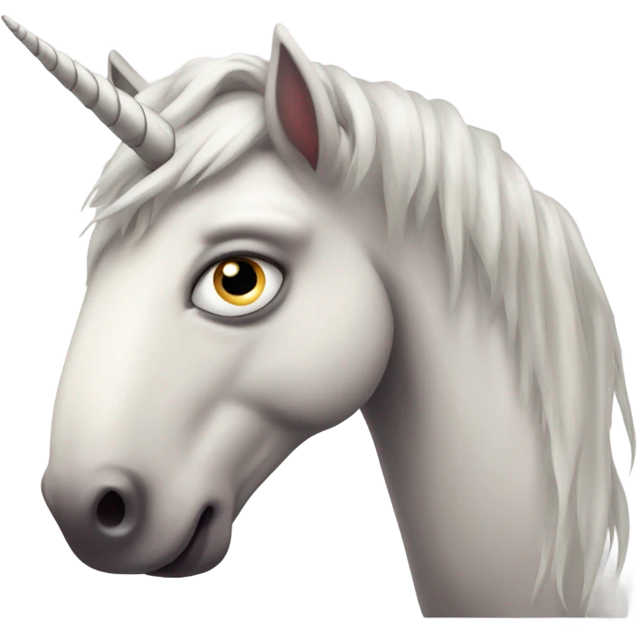 A tired unicorn emoji