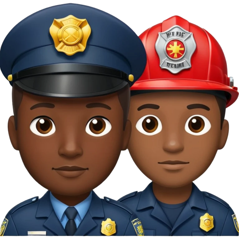 policeman and a fireman emoji
