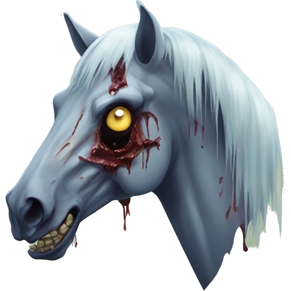 undead horse, zombie equine emoji
