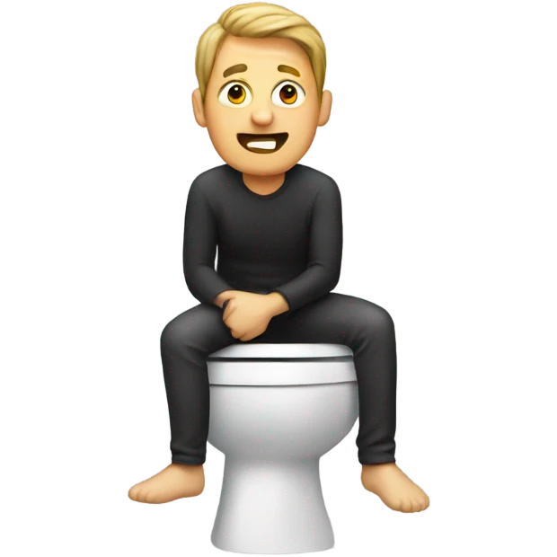 Man on toilet emoji