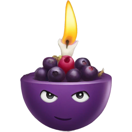 candle riding acai emoji