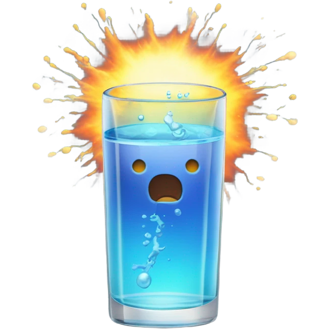 explosion atom in water glass emoji