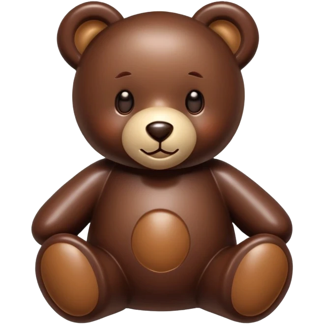 Chocolate emoji in the shape of a teddy bear  emoji