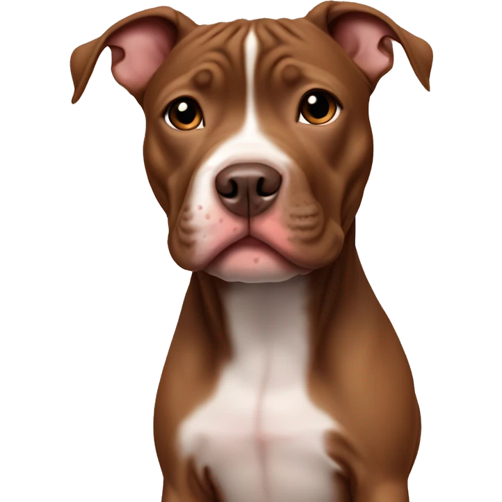 brown pitbull baby boy hanging out emoji