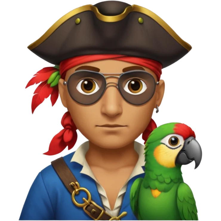 pirate and parrot emoji