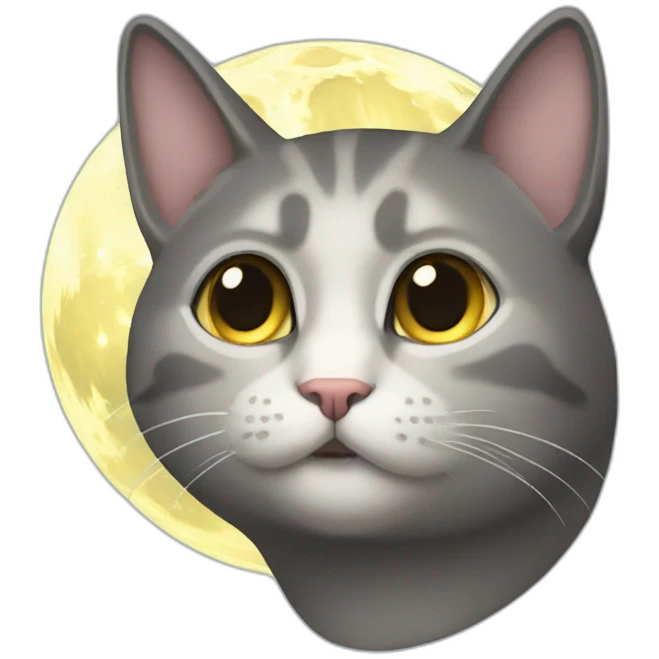 Gato en luna emoji