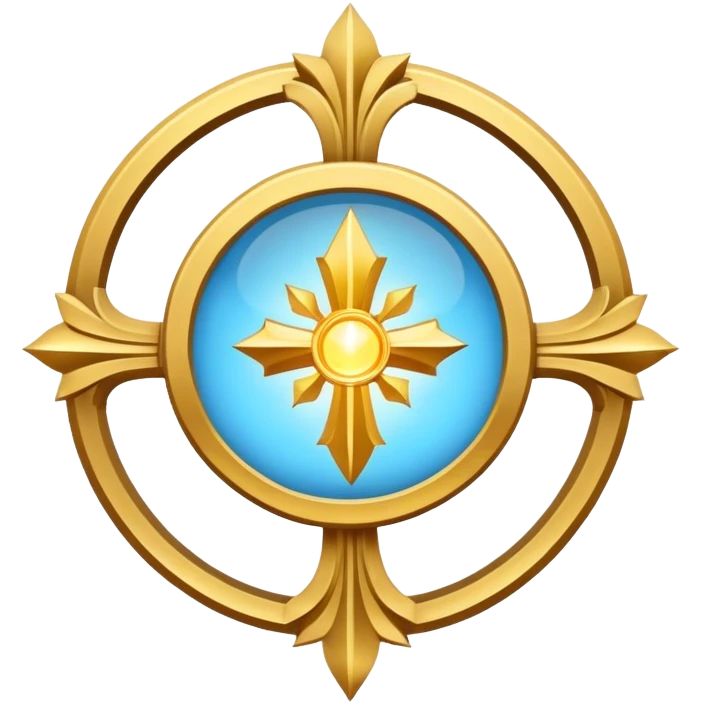 Apostle's emblem with a touch of light blue emoji