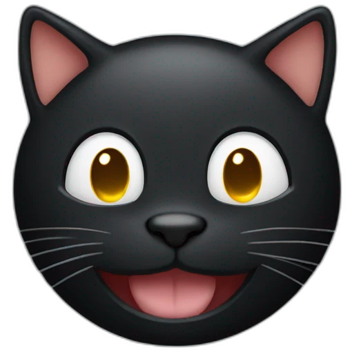 black cat smile emoji