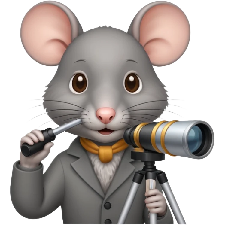 rat with telescope  emoji