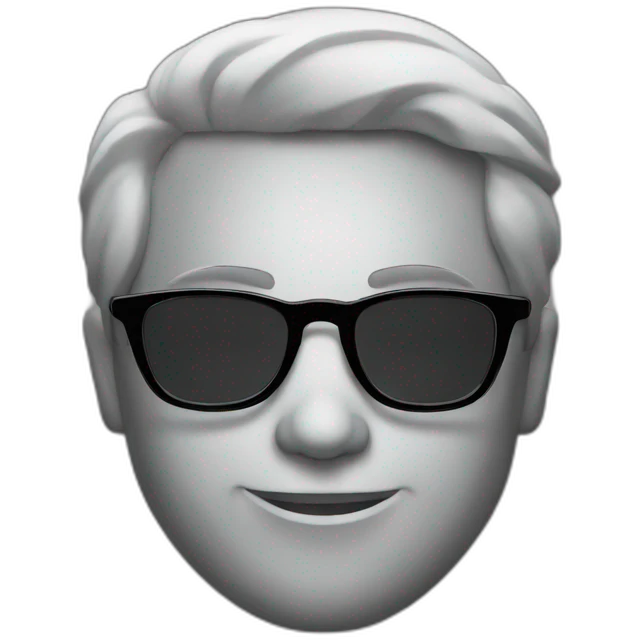 Un noir avec des lunettes emoji