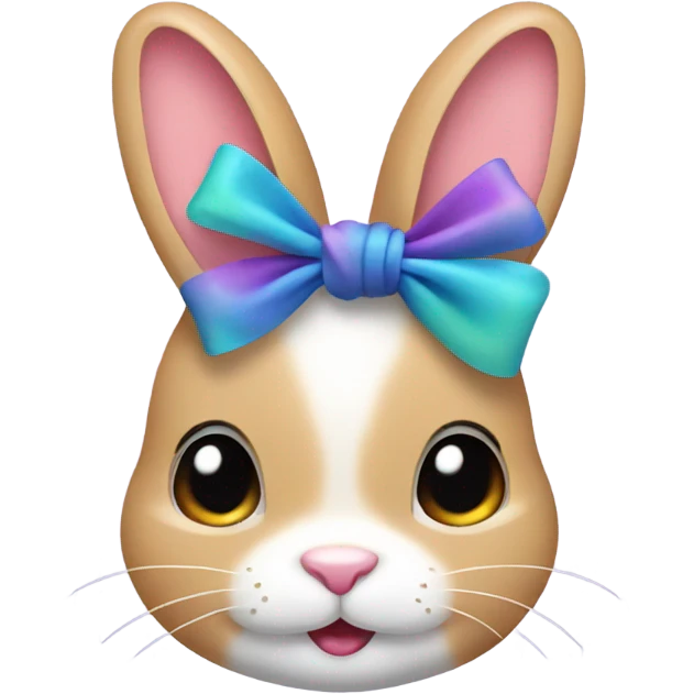 Bunny wearing a bow emoji