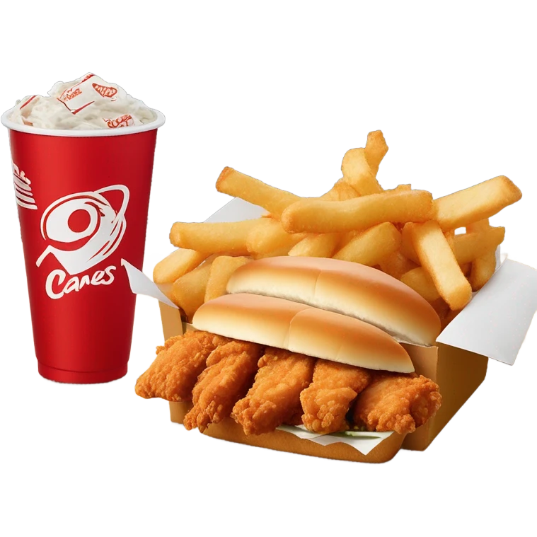 raising canes box combo with soda emoji