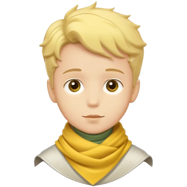 The little prince with a yellow scarf emoji