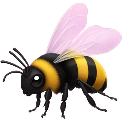Pink and black bumble bee  emoji