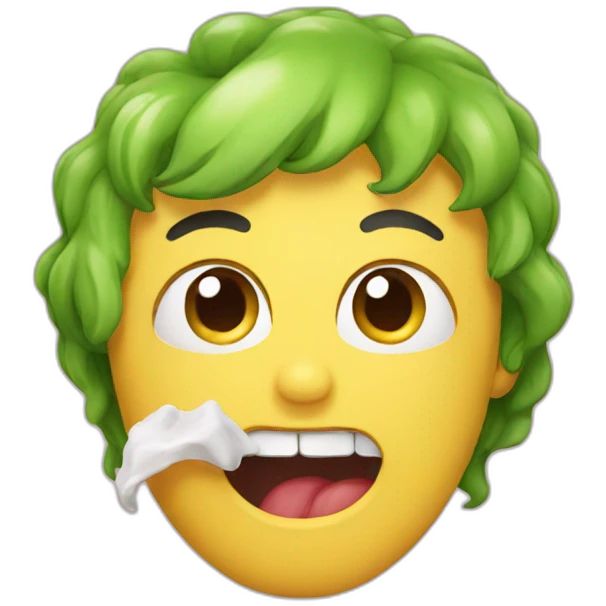 Chewing emoji