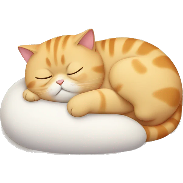 Chubby cat sleeping  emoji