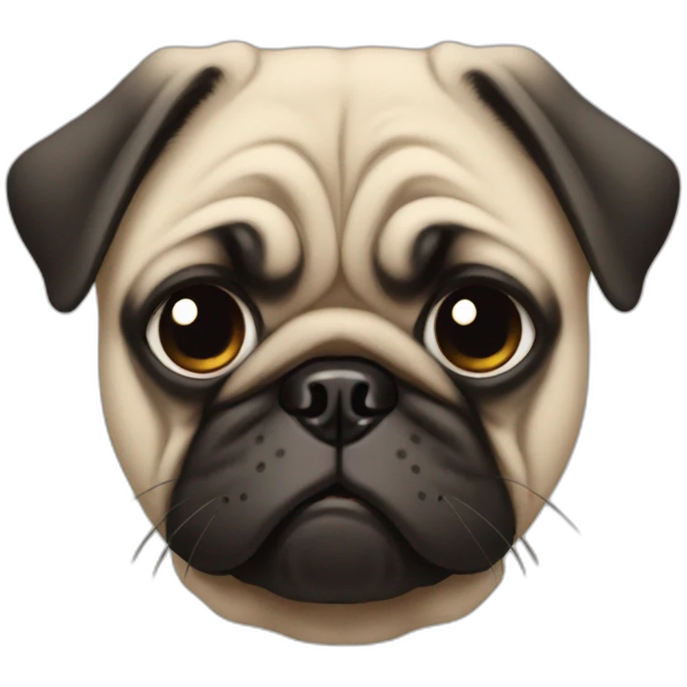 sad pug face emoji