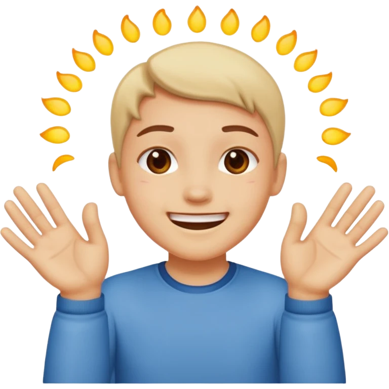 An emoji blushing like this 😊 and the hands like this 👉️👈️ emoji