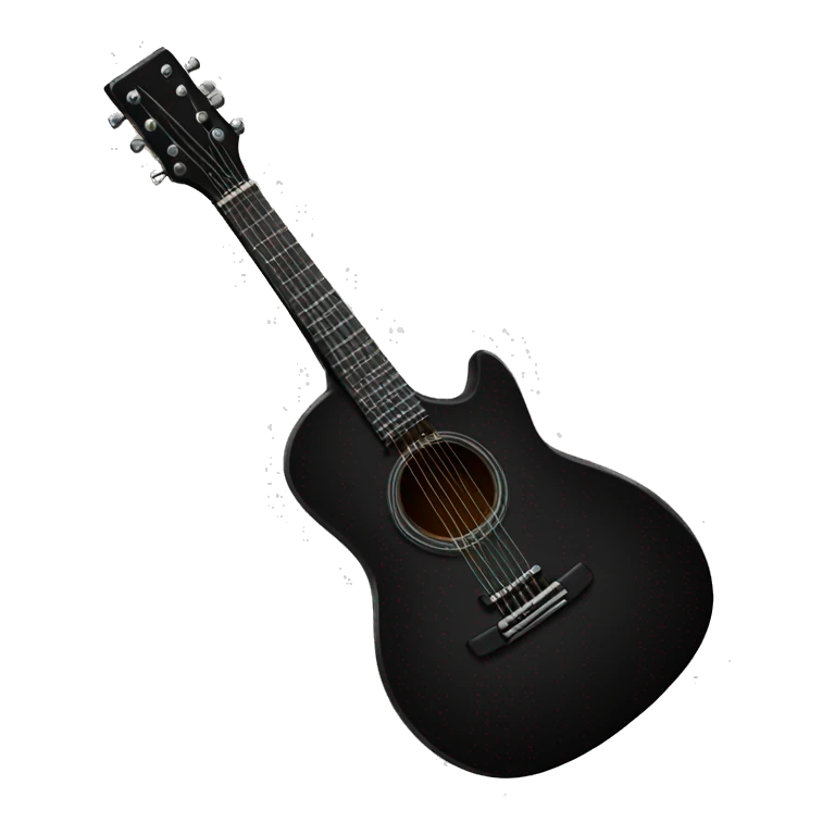 Black guitar emoji