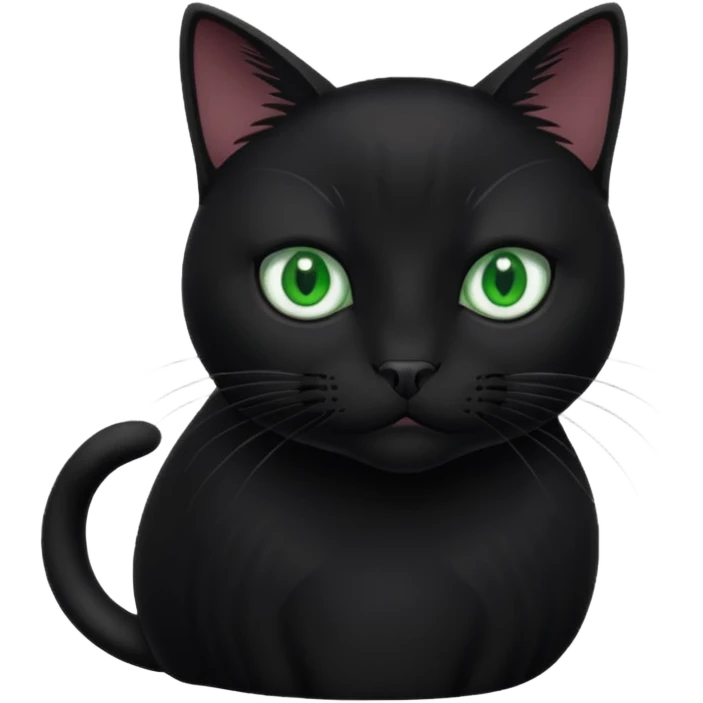 Black cat worried emoji