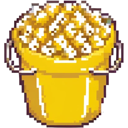 blue and green bucket of popcorn emoji