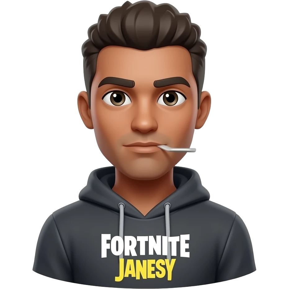 Fortnite Jonesy Farting ON text that says "Saz" emoji